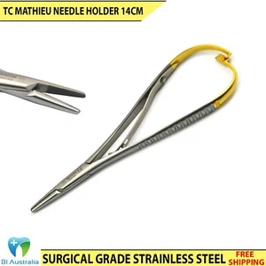 Oral Surgery TC Mathieu Needle Holder 14cm Forceps Ligature Suturing Instruments - Foto 1 di 5