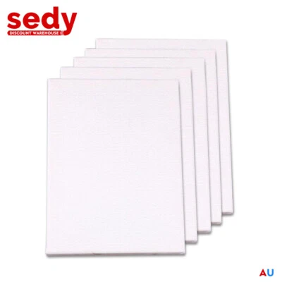 5x Artist Blank Stretched Canvas Canvases Art White Range Oil Acrylic Wood - image 1 of 4