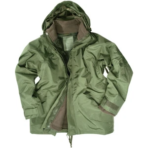 Ejército Parka Militar Gore-Tex Con Capucha Chaqueta Impermeable Con Forro Verde - Imagen 1 de 7