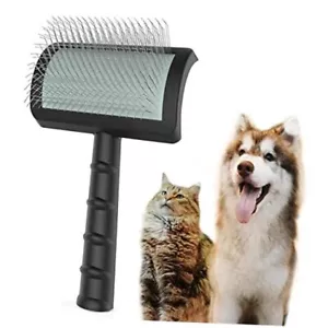 Large Slicker Brush for Dogs,Cats,Extra Long Pin Shedding Brush for Long Black - Picture 1 of 7