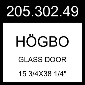 IKEA HOGBO HÖGBO Glass Door Black 15 3/4x38 1/4" 205.302.49 - Picture 1 of 1