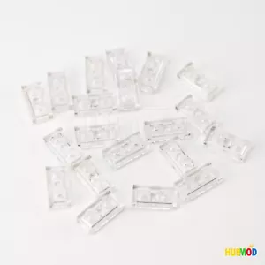 Lotto 20 mattoncini trasparenti originali LEGO Trans piastra trasparente 1x2 3023 6225 pezzi - Foto 1 di 2