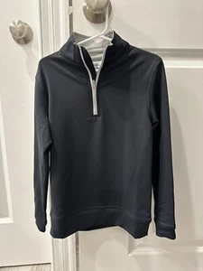 Peter Millar Perth Youth Performance Quarter-Zip Black XS - Picture 1 of 3