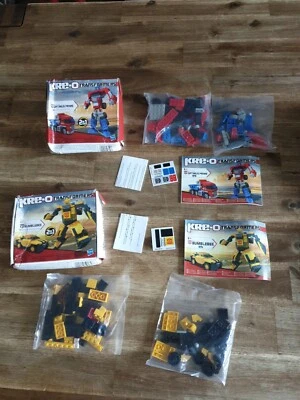 Lot Kre-0 Transformers Optimus Prime Bumblebee PAS Lego Kre o 2 en 1 ! HASBRO ! - Photo 1/4
