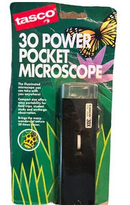 Tasco 30 Power Illuminated Pocket Microscope Model 9704 1993 Tasco - Bild 1 von 2