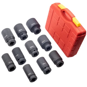 10pcs 3/4" Deep Impact Socket Sets 22mm, 24, 27, 30, 32, 33, 34, 36, 38, 41mm - Picture 1 of 12