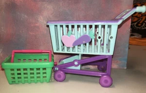 Kid Kore Grocery Set Buggy And Shopping Basket, Lot Of 2 - Picture 1 of 7