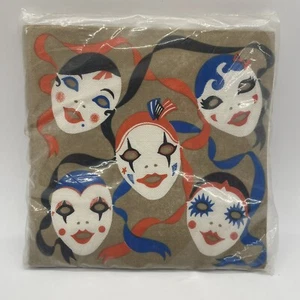 Vintage Cost Plus Party Cocktail Tovaglioli di Carta Maschere 5x5 Pollici 24 Tovaglioli - Foto 1 di 5