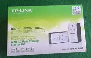 TP-Link AV200+ Multi-Streaming Powerline Adapter Model TL-PA251 Zestaw - Zdjęcie 1 z 9