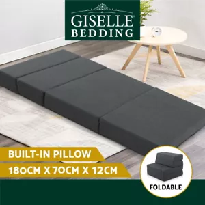Giselle Bedding Foldable Mattress Folding Foam Mattresses Bed Floor Mat Grey - Picture 1 of 11