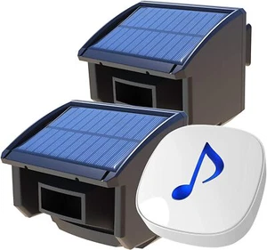 Htzsafe Solar Wireless Driveway Alarm System 1 receiver + 2 sensors - Picture 1 of 10