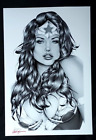 SULTRY WONDER WOMAN ART PRINT - SIGNED DON MONROE  13"X19"