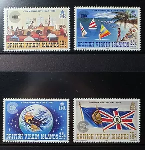1983 British Virgin Islands set of 4 stamps Commonwealth Day MNH/MUH - Picture 1 of 1