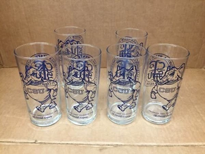 VINTAGE COCA-COLA 1980er CALIFORNIA STATE UNIVERSITY FULLERTON SET MIT 6 GLÄSERN - Bild 1 von 6