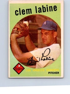 VINTAGE BASEBALL 1959 TOPPS CARD LOS ANGELES DODGERS CLEM LABINE NO177 - Picture 1 of 2