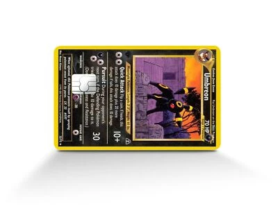 BELLEIMPRESSION Umbreon Pokemon Card Skin | Meme | Credit Card Sticker | Credit Card Skin |