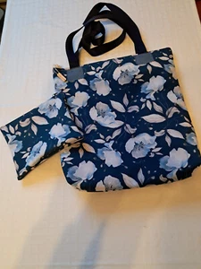 Tasche Softshell, wasserabweisend, Blumen, 34 x35 cm, Reißverschluss,Täschchen - Bild 1 von 3