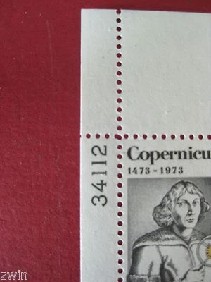 1973 8c Nicolaus Copernicus stamp Block of 4, Scott #1488 8 cents ₵ plate block - Image 1 of 4