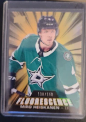 2018 19 Upper Deck Fluorescence Rookie #130/150 Miro Heiskanen Dallas Stars - Image 1 of 2