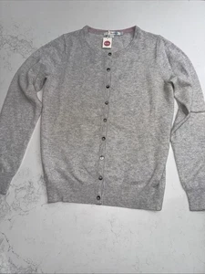 Boden Damen-Cardigan Größe 8 hellgrau Langarm Rundhalsausschnitt - Bild 1 von 8
