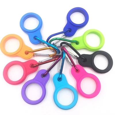 8 Pcs Elastic Silicone Bottle Buckles Hanging Clips For Travel And Camping - Image 1 of 4