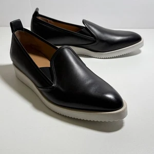 Everlane The Street Almond Toe Leather Shoe Sz 9 Black Smart Casual Classic New - Picture 1 of 10