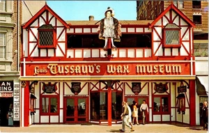 Postal del paseo marítimo de Atlantic City, Nueva Jersey LOUIS TUSSAUD'S WAX MUSEUM - Imagen 1 de 2