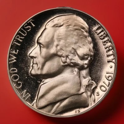 1970-S 5 Full Steps Gem Jefferson Nickel Choice Proof FAST SHIPPING - Image 1 of 4