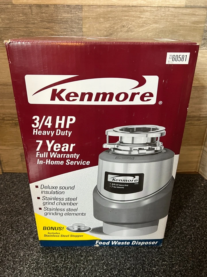 Kenmore 3/4 HP Heavy Duty Garbage Disposal Model 60581 - NOS - Image 1 of 4