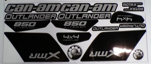 CAN-AM OUTLANDER 850 EFI XT GLOSS GREY AND BLACK LAMINATED DECAL CANAM ATV - Picture 1 of 9