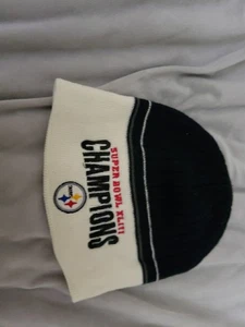 nfl licensed Steelers Super Bowl Champs Beanie Black/Cream - Bild 1 von 5
