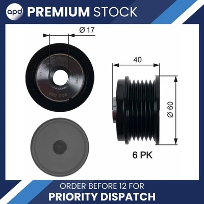 Gates ALTERNATOR CLUTCH PULLEY OAP7154 for FORD TRANSIT CONNECT MPV 2013... - Image 1 of 4