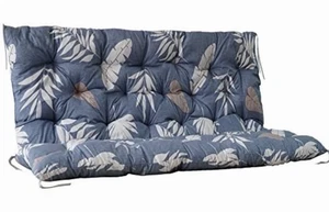 Veranda Schaukelkissen, Outdoor Kissen für Terrassenmöbel 60x40 grau Blätter - Bild 1 von 2