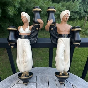 Alexander Backer ABCO Kreidegeschirr arabische Figuren Wandbehang Kerzenleuchter Wandleuchter - Bild 1 von 14