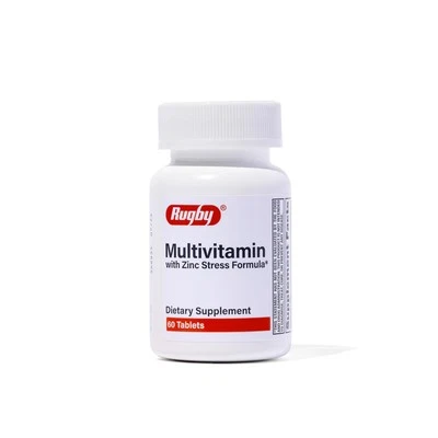 Tabletas multivitamínicas para estrés de rugby 60 unidades suplemento vitamínico de zinc uso diario Foto 1 de 4