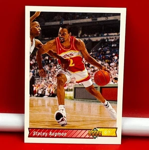 Tarjeta coleccionable de baloncesto Upper Deck Collector 1993 Hawks Stacey Augmon #142 - Imagen 1 de 2
