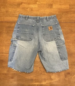Pantalones Cortos Jeans Carhartt Carpenter Vintage Corte 32 - Imagen 1 de 6