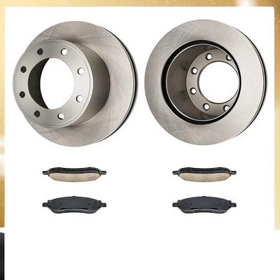 340mm Rear Brake Rotors + Brakes Pad For Ford F-250 F-350 Super Duty 2005-2007 Foto 1 de 4