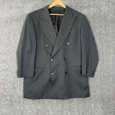 Blazer Vintage Fendi Uomo Hecho en Italia Para Hombre Gris Oscuro Doble Pecho 21.5X31 Foto 1 de 4