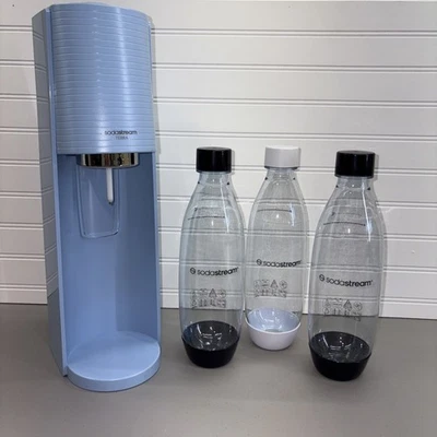 SodaStream Terra Soda Stream~Light Blue~Machine, w/ 3 bottles, 1 Cartridge - Image 1 of 4