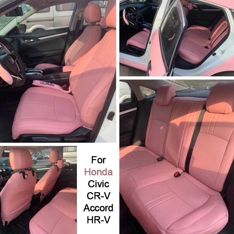 COJINES DE CUERO PARA COCHE HONDA CIVIC MOTOPTES 2015-2024 FUNDAS DE ASIENTO PERSONALIZADAS Foto 1 de 4