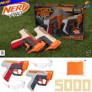 Nerf Pro Gelfire Dual Blaster 5000 Rounds No-Prime Gel Gun Teens Outdoor x2 - Picture 1 of 3