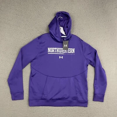Under Armour Storm Fleece Hoodie Womens Large Purple Northwestern Wildcats - Image 1 of 4