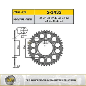 DUCATI MONSTER 1000 2003 2004 2005 CORONA EN ERGAL 520 45 DIENTES - Foto 1 di 1