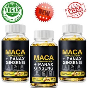 Organic Maca Root Black, Red, Yellow 10000mg Capsules Peru Maca 120 Capsules - Picture 1 of 19