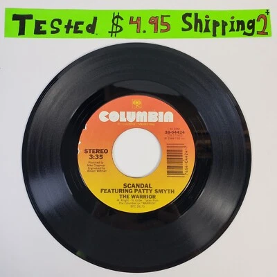 Patty Smyth "The Warrior" Scandal 45 Vg+ Tested Jukebox  - Image 1 of 4