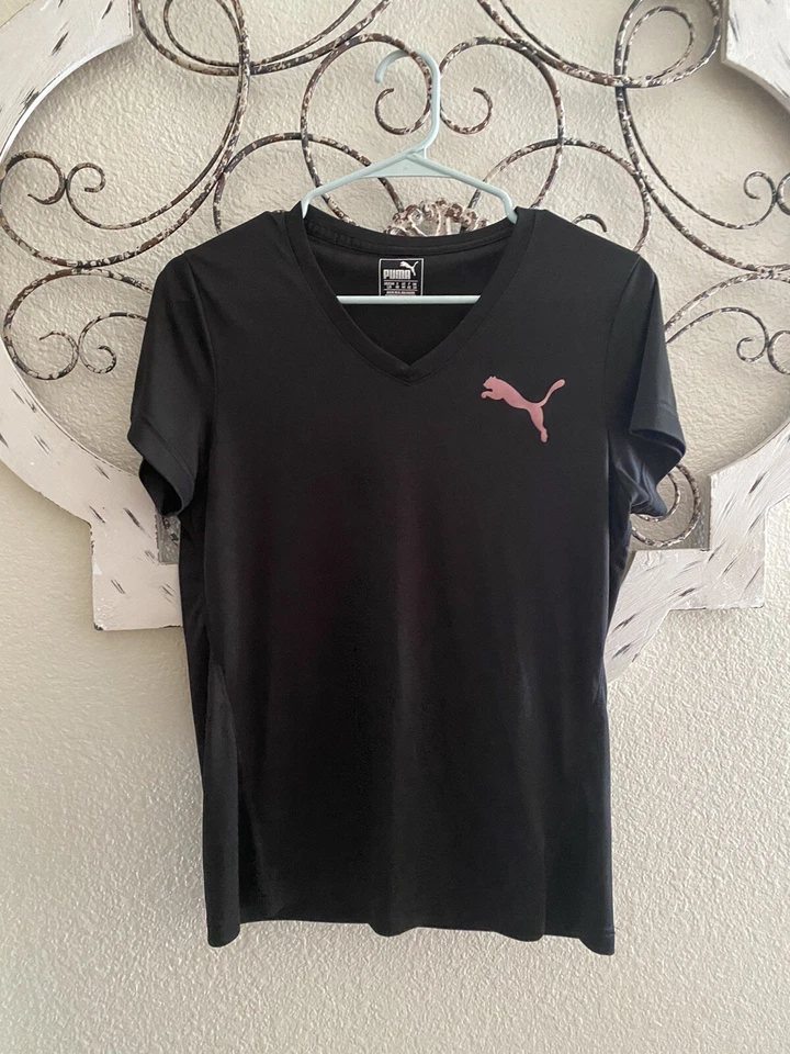 Puma Mujer Camisa Activa Atlética Negra Foto 1 de 4
