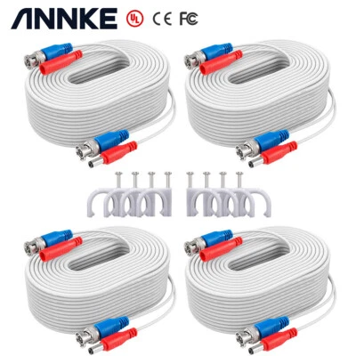 ANNKE 25/60/100ft Extension Cord Security Camera System Video DC Power Cable BNC - Image 1 of 4