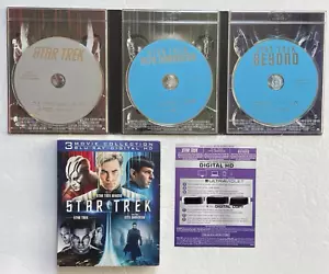 Star Trek: 3-Movie Collection (3-Blu-Ray set, 2018) Chris Pine w/Slipcover MINT - Imagen 1 de 4
