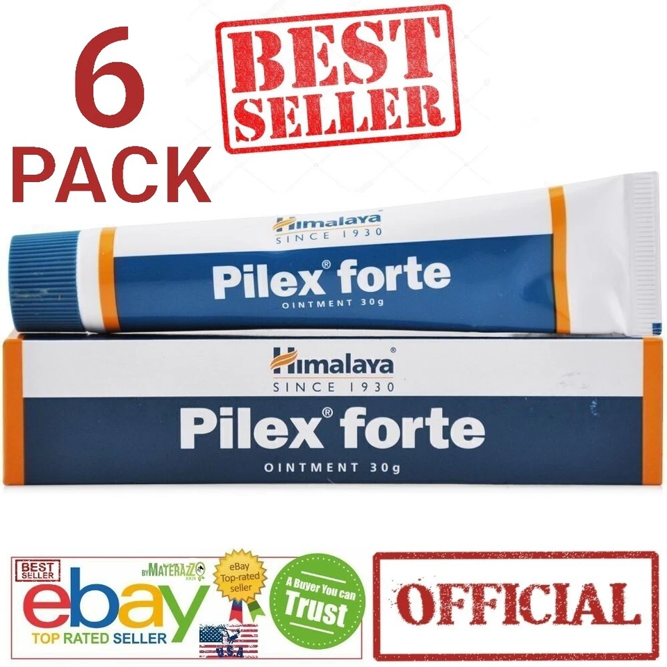 Pilex Forte 有效期至 2026 年软膏美国 6 包缓解直肠出血疼痛痔疮。 — 第 1/4 张图片